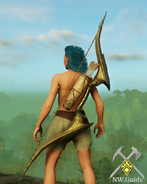Screenshot of Flatbow T5 on the back of character