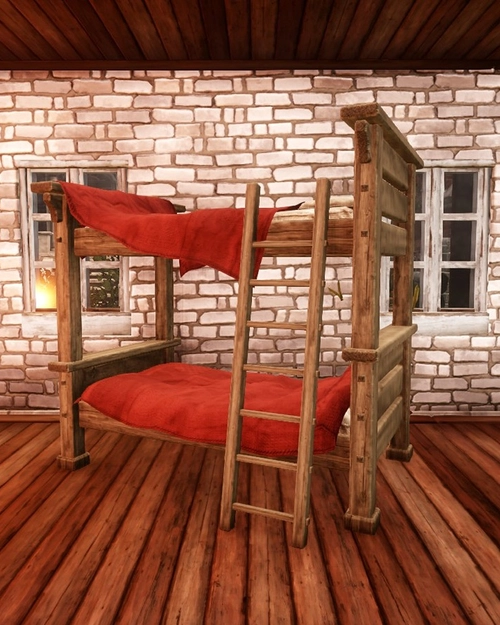 Cherry Sheets Bunk Bed in Everfall Housing