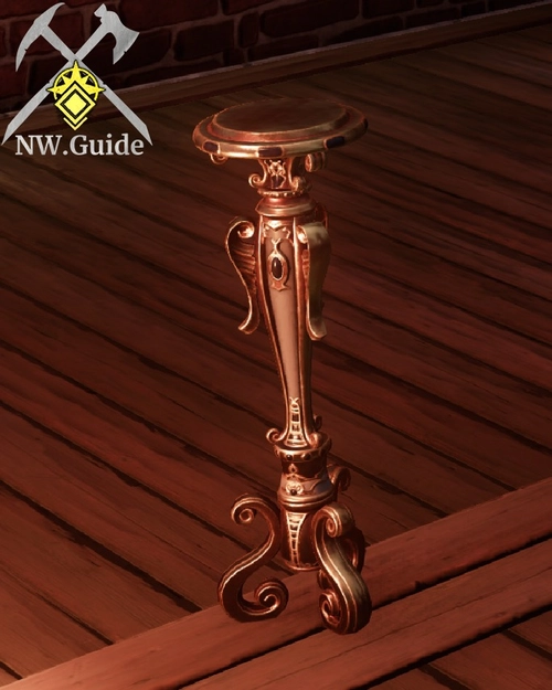 Goldenlight Pedestal on wooden floor closeup picture