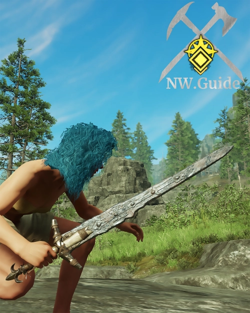 Daylight screenshot of the Primal Butcher T5 sword
