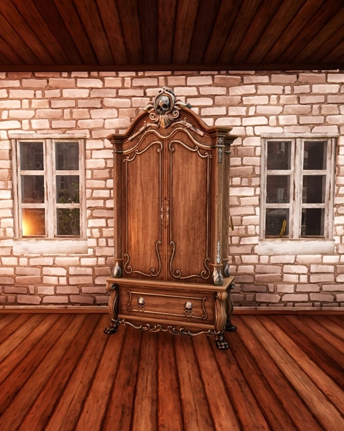 Hard working Scrolled Armoire in Everfall Housing