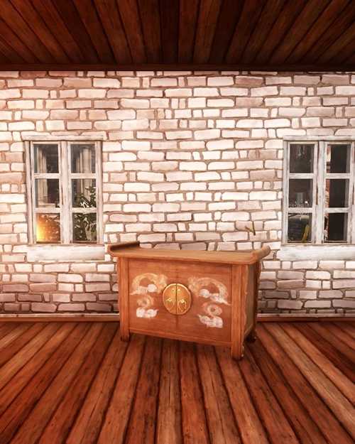 Painted Teak Chest in Everfall Housing