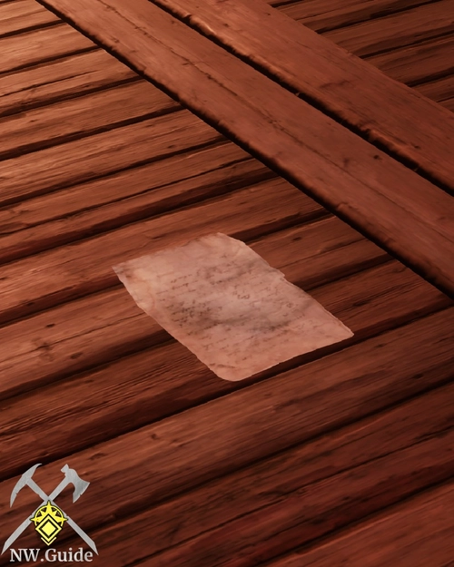 Unsettling Note Screenshot on the wooden floor