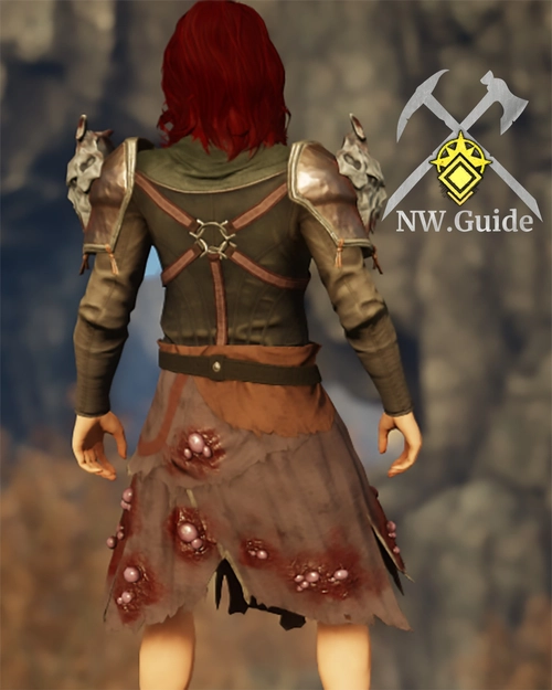 Screenshot of the Defiled Leather Coat T5 from the back