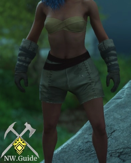 Screenshot of the character with equipped Miner Gloves T5
