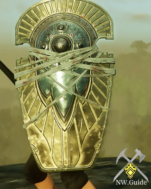 Screenshot of crafted Lazarus Watcher Tower Shield T5