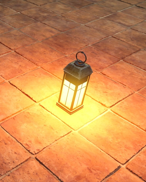 Warm Iron Lantern Bright