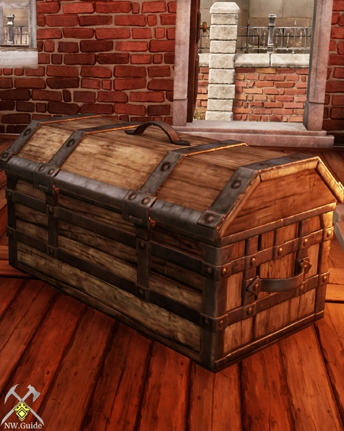 Iron Storage Chest viewed from back