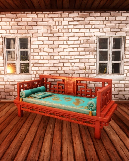 Turquoise Silk Daybed in Everfall Housing