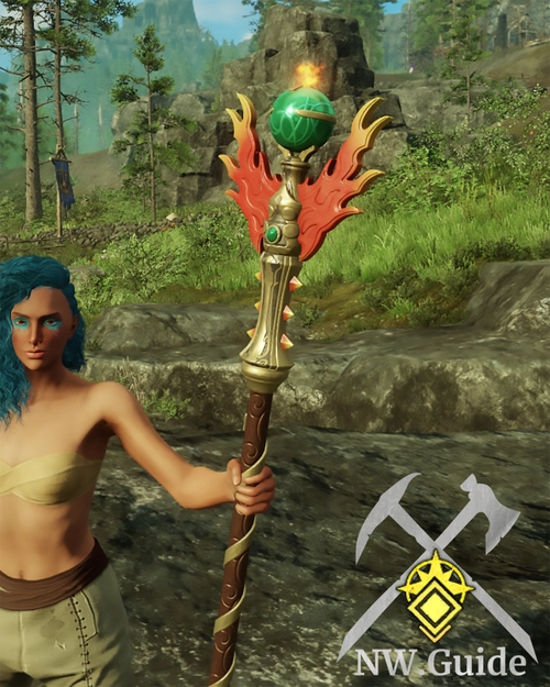 Screenshot of Eternal Flame fire staff skin