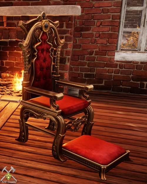 Sungleam Throne next to the fireplace