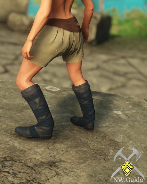 Screenshot of the forsaken leather boots from the left side