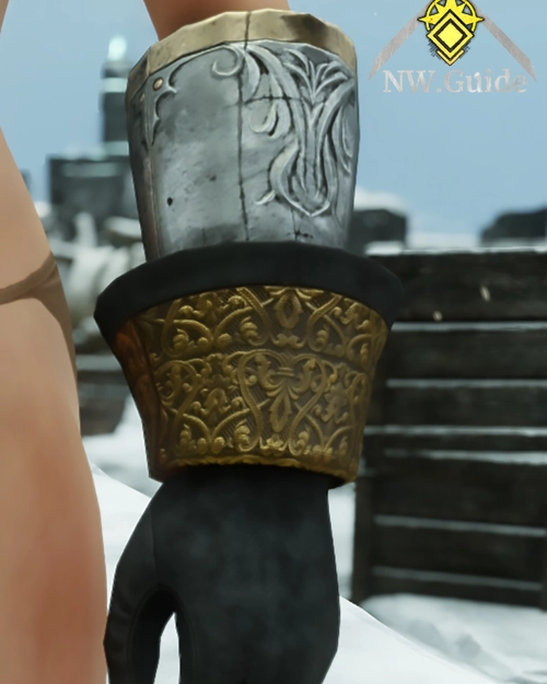 Closeup screenshot of the crafted Tempest Guard Gloves T5