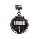 Icono del item "Amuleto de martillo de guerra de acero"