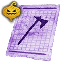 Icon for item "Pattern: Nightveil Hatchet"