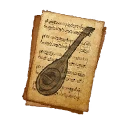 Symbol für Gegenstand "Der Arm des Schmieds: Mandoline-Notenblatt 3/3"