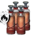 Icono del item "4 pociones de absorción de fuego imbuidas"