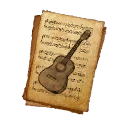 Symbol für Gegenstand "Kanarienvögel: Gitarre-Notenblatt 1/1"