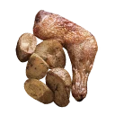 Ikona dla przedmiotu "Mięso drobiowe z pieczonymi ziemniakami"