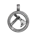 Icône de l'objet "Charme de hachette en métal stellaire"