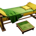 Ikona dla przedmiotu "Zielone wysokie łóżko"