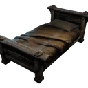 Ikona dla przedmiotu "Stare drewniane łóżko pełne"