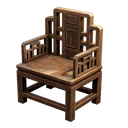 Symbol für Gegenstand "Geschnitzter Teakholz-Sessel"