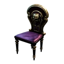 Ikona dla przedmiotu "Gotyckie welurowe krzesło stołowe"
