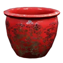 Icono del item "Jarrón de porcelana rojo bajo"