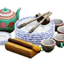 图标用于 "Tea and Snacks China Set"