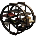 Icono del item "Estante circular de ébano con vitrina"
