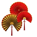 Icono del item "Abanicos de papel rojo cálidos"