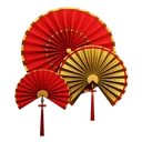 Icono del item "Abanicos de papel rojo acogedores"