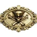 Icono del item "Placa dorada del monarca pirata"