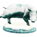 Symbol für Gegenstand "Schneebedeckte Wildschweinskulptur"