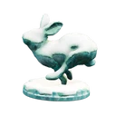 Symbol für Gegenstand "Schneebedeckte Kaninchenskulptur"