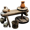 Icono del item "Torno de alfarero antiguo"