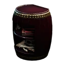Icon for item "Black-lacquered Half-Barrel Table"