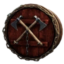 Icon for item "Crossed Arena Hatchets"