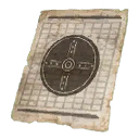 Icon for item "Pattern: Graverobber's Round Shield"