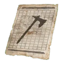 Icon for item "Pattern: Soaked Hatchet"