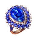Symbol für Gegenstand "Ermächtigt Makelloser Saphir-Ring"