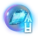 Icono del item "Cristal rúnico de aguamarina de castigo"