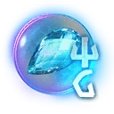 Symbol für Gegenstand "Runenglas des energiespendenden Aquamarins"