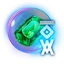 Icono del item "Cristal rúnico de esmeralda fortalecida"