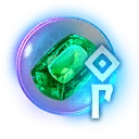 Icono del item "Cristal rúnico de esmeralda ardiente"