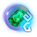 Icono del item "Cristal rúnico de esmeralda de extracción"