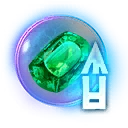 Icono del item "Cristal rúnico de esmeralda de castigo"
