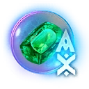 Icono del item "Cristal rúnico de esmeralda arbórea"