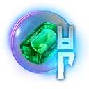 Icono del item "Cristal rúnico de esmeralda certera"